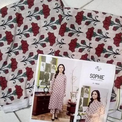 2 Pcs Women’s Unstitched Linen Printed Suit – Premium Summer Collection