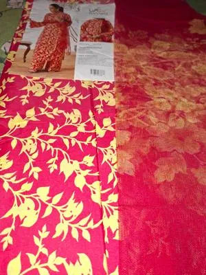 Women’s 3 Pcs Unstitched Printed Suit – Elegant Lawn Collection