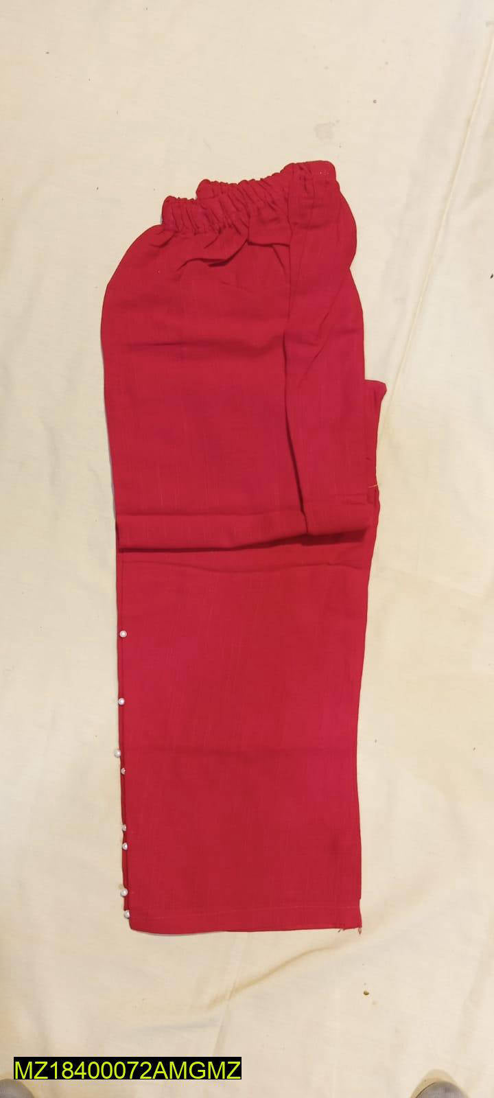Women’s Khaddar Capri Trouser with Pearl Detailing – Stylish Winter Wear