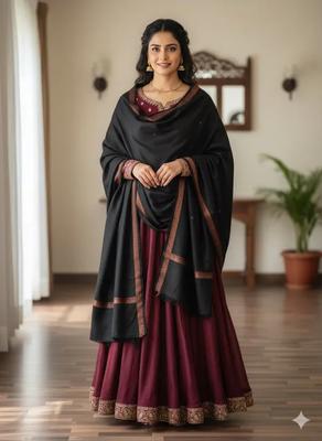 Premium Women’s Pashmina Wool Plain Shawl – Soft, Warm & Elegant