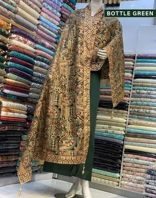 Women’s Luxury Fleece Embroidered Shawl