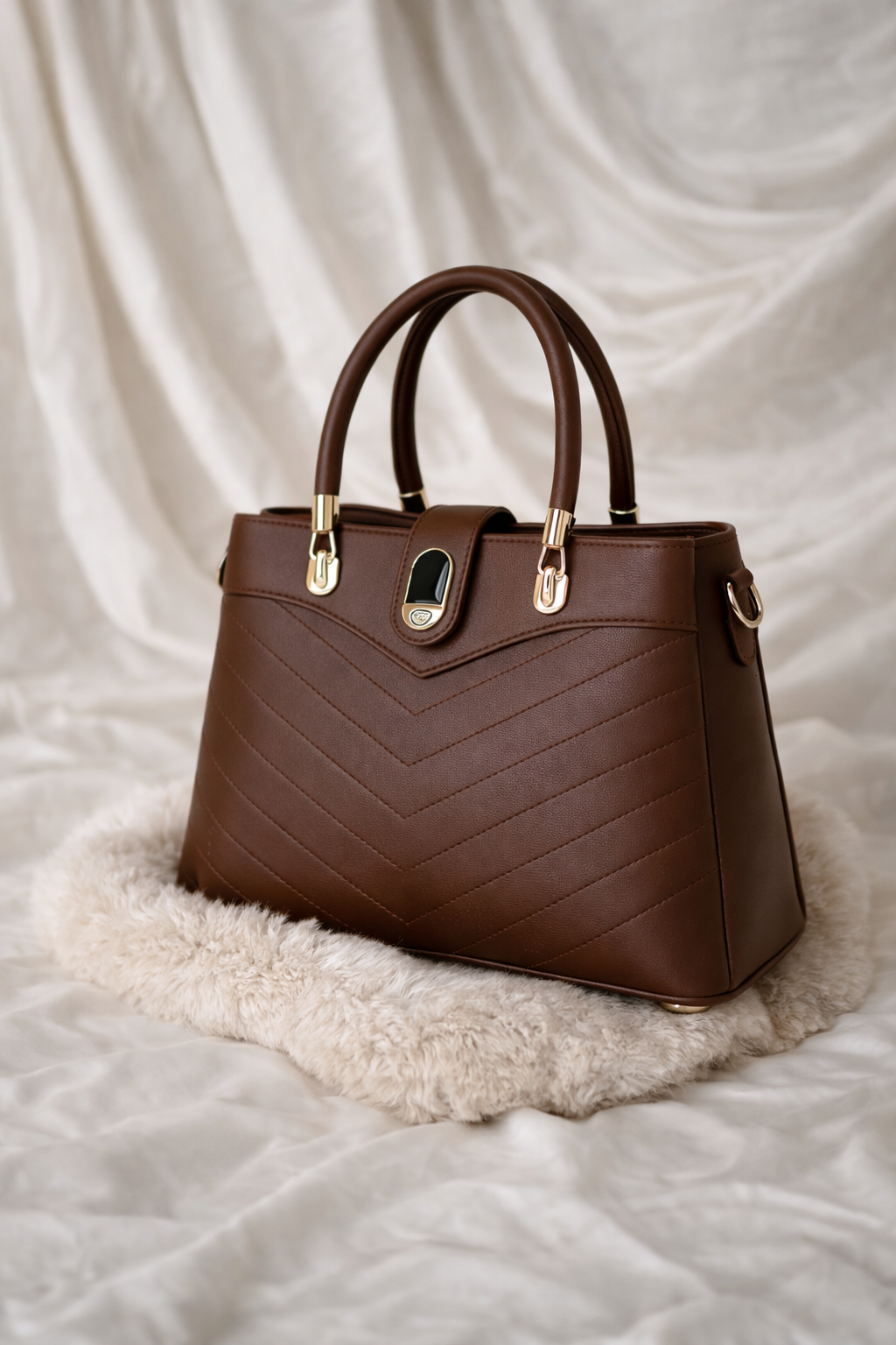 Girls’ Leather Plain Hand Bag Set