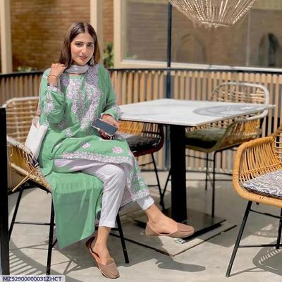 Women’s Casual Linen Embroidered Kurta – 1 Pc Eastern Wear