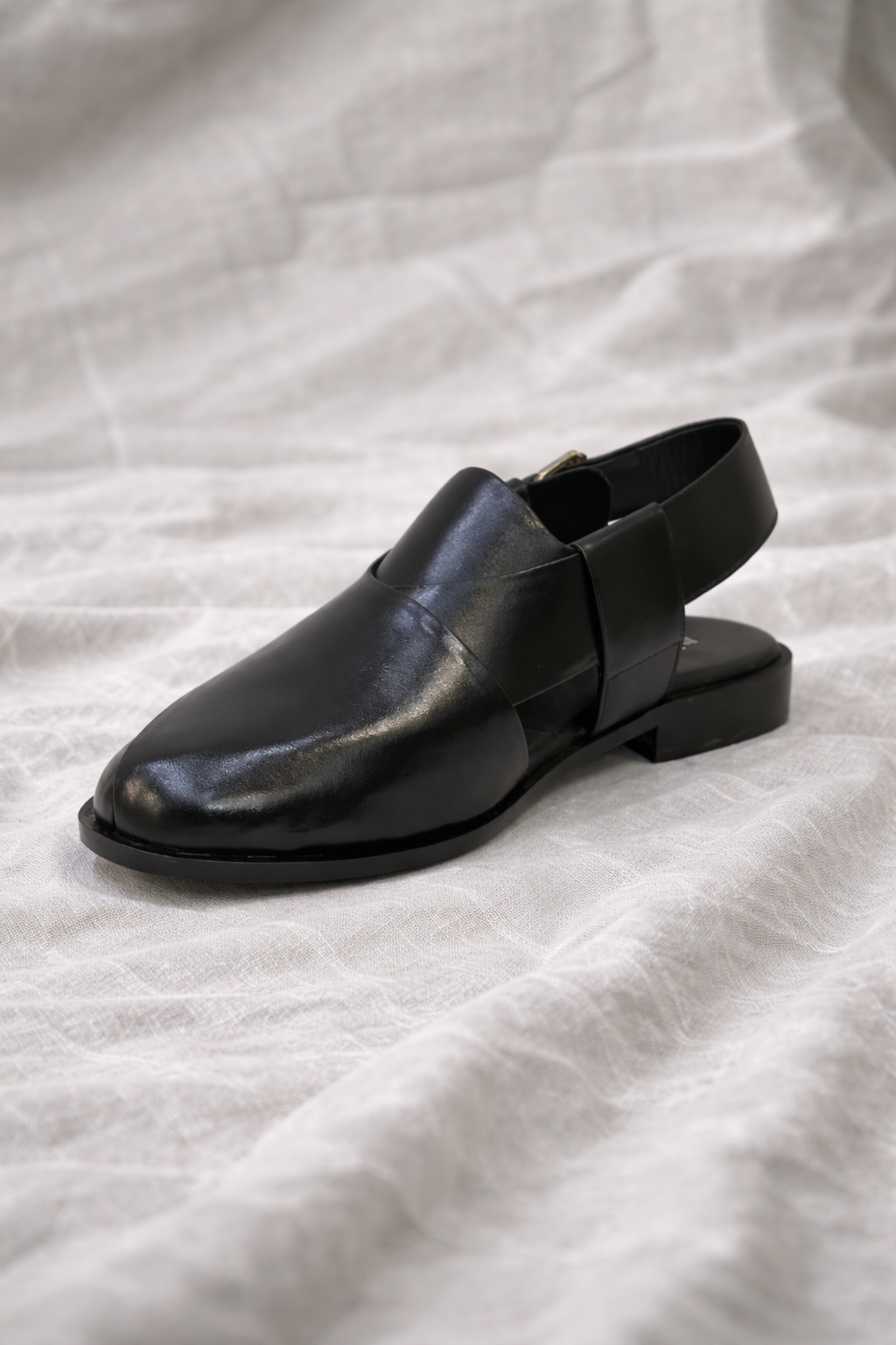 Men’s Leather Plain Peshawari Chappal – Classic Handmade Traditional Sandal