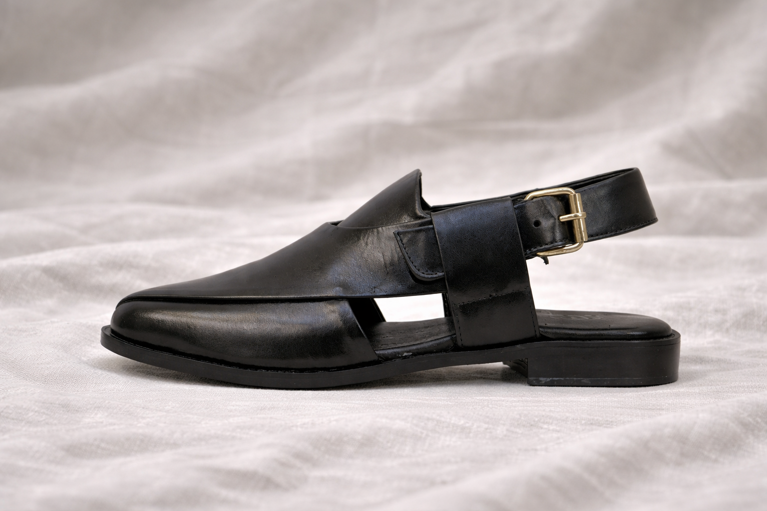 Men’s Leather Plain Peshawari Chappal – Classic Handmade Traditional Sandal