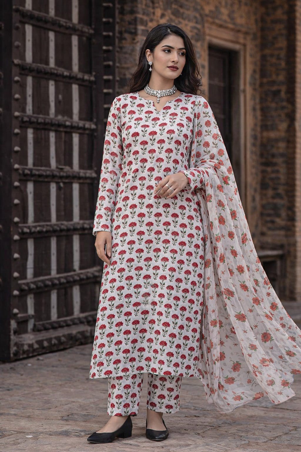 2 Pcs Women’s Unstitched Linen Printed Suit – Premium Summer Collection