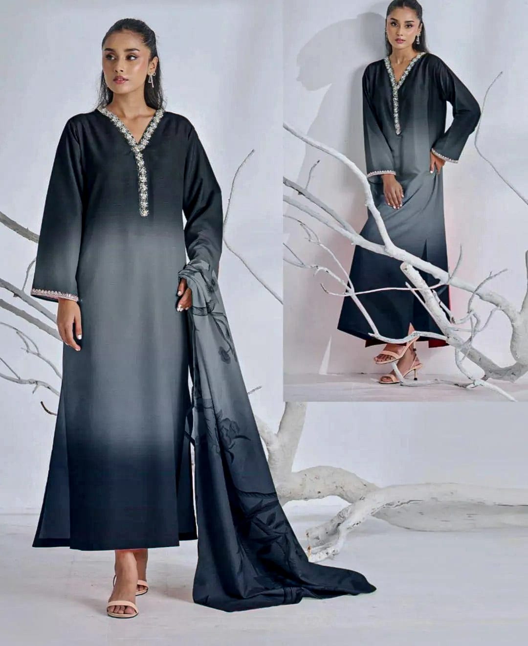 ✨ Premium 3 Pcs Women’s Stitched Swiss Lawn Digital Printed Suit – Elegant Summer Collection ✨