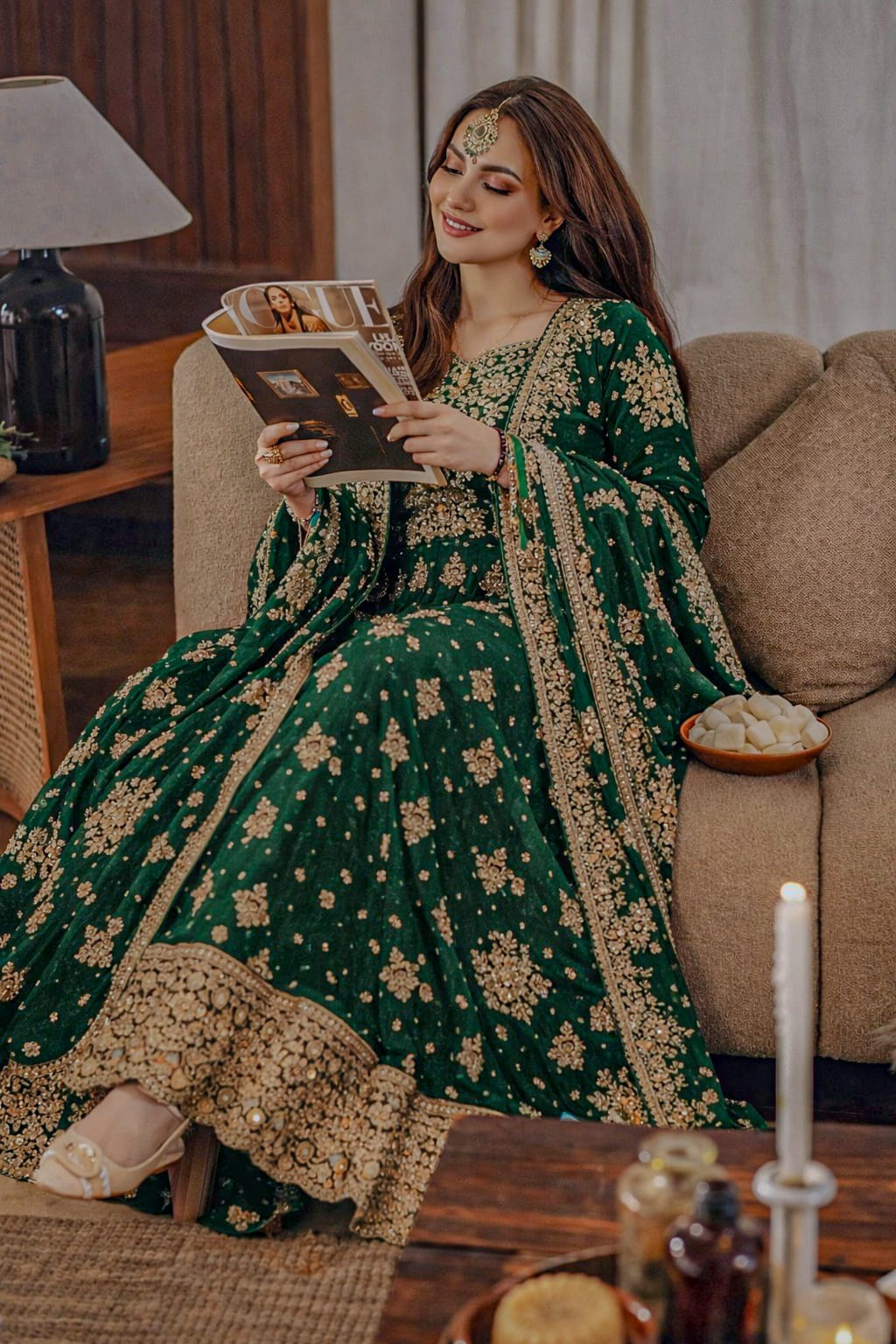 3-Piece Women's Luxury Chiffon Embroidered Maxi Suit with Dupatta