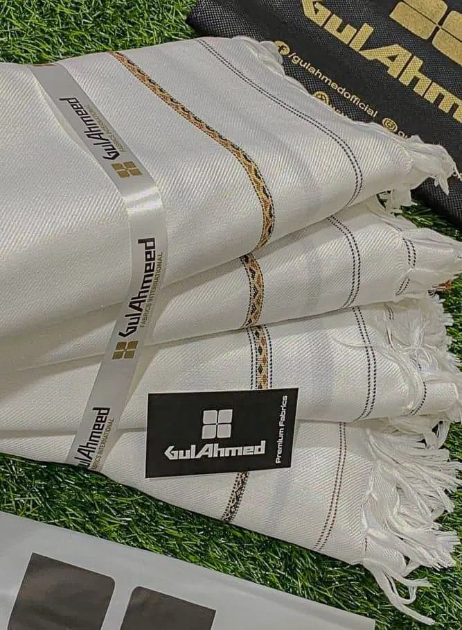 Premium Men’s White Wool Plain Shawl – Soft, Warm & Elegant | 3 Yards