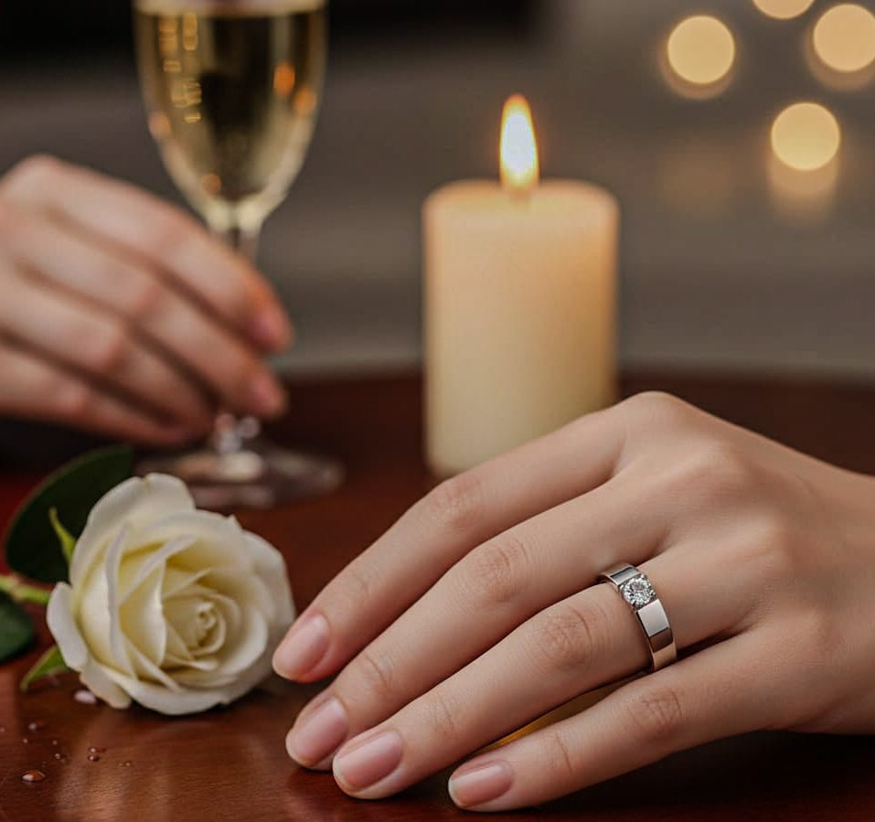 Unisex Silver Plated Adjustable Rings – Rhodium Finish (2 Pcs Set)